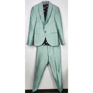 TWISTED TAILOR Gordimer Mens Sage Green 2 Piece Suit-Size 36R & 30R